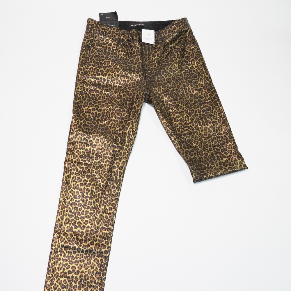 Saks Fifth Greyson Metallic Leopard Jeans Authentic Designer Pants